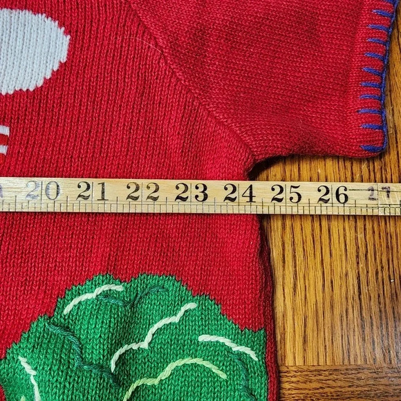 The Quaker Factory Plus Size 1X Red Sweater Light House Sail Boat Short Sleeve - Picture 3 of 7